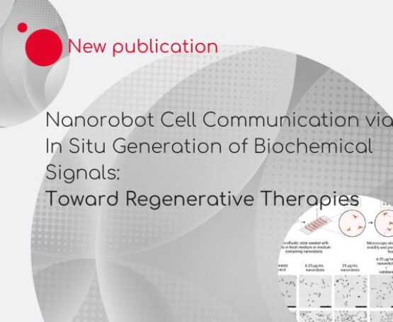 Glucose-powered nanorobots mimic cellular communication
