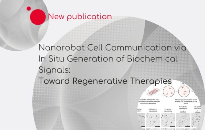 Glucose-powered nanorobots mimic cellular communication