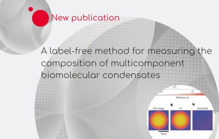 A label-free method for measuring the composition of multicomponent biomolecular condensates